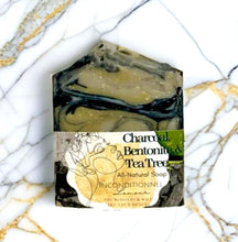 Load image into Gallery viewer, Charcoal, Bentonite, & Tea Tree All-Natural Soap