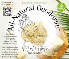 Load image into Gallery viewer, All-Natural Deodorant