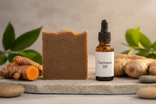 Load image into Gallery viewer, Turmeric Ginger Natural Exfoliating Soap