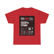 Load image into Gallery viewer, Religious Unisex Heavy Cotton Tee, Spiritual Christian Shirt, Faith Inspired T-Shirt, Religious Gift, GODs Child Nutritional Tee
