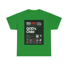 Load image into Gallery viewer, Religious Unisex Heavy Cotton Tee, Spiritual Christian Shirt, Faith Inspired T-Shirt, Religious Gift, GODs Child Nutritional Tee
