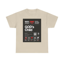 Load image into Gallery viewer, Religious Unisex Heavy Cotton Tee, Spiritual Christian Shirt, Faith Inspired T-Shirt, Religious Gift, GODs Child Nutritional Tee
