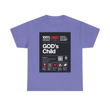 Load image into Gallery viewer, Religious Unisex Heavy Cotton Tee, Spiritual Christian Shirt, Faith Inspired T-Shirt, Religious Gift, GODs Child Nutritional Tee
