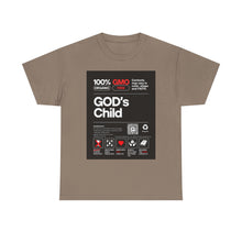 Load image into Gallery viewer, Religious Unisex Heavy Cotton Tee, Spiritual Christian Shirt, Faith Inspired T-Shirt, Religious Gift, GODs Child Nutritional Tee
