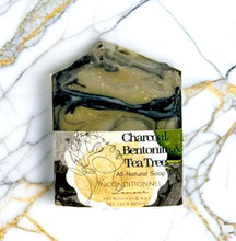 Load image into Gallery viewer, Charcoal, Bentonite, &amp; Tea Tree All-Natural Soap
